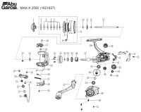 【アブ純正お取り寄せパーツ：納期1ヶ月】Max X 2500 糸付き　製品コード：1621837