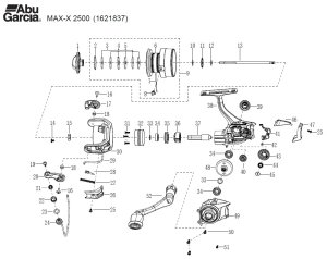 画像1: 【アブ純正お取り寄せパーツ：納期1ヶ月】Max X 2500 糸付き　製品コード：1621837