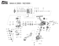【アブ純正お取り寄せパーツ：納期1ヶ月】Max X 2000 糸付き　製品コード：1621836