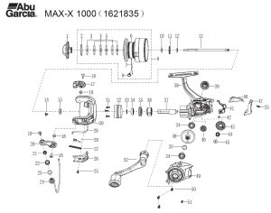 画像1: 【アブ純正お取り寄せパーツ：納期1ヶ月】Max X 1000 糸付き　製品コード：1621835