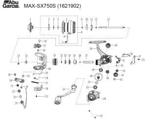 画像1: 【アブ純正お取り寄せパーツ：納期1ヶ月】Max SX 750S　製品コード：1621902