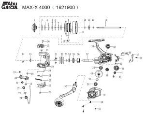 画像1: 【アブ純正お取り寄せパーツ：納期1ヶ月】Max X 4000 糸付き　製品コード：1621900