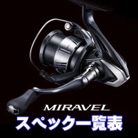 【シマノ】26ミラベル［MIRAVEL］シリーズ スペック一覧表
