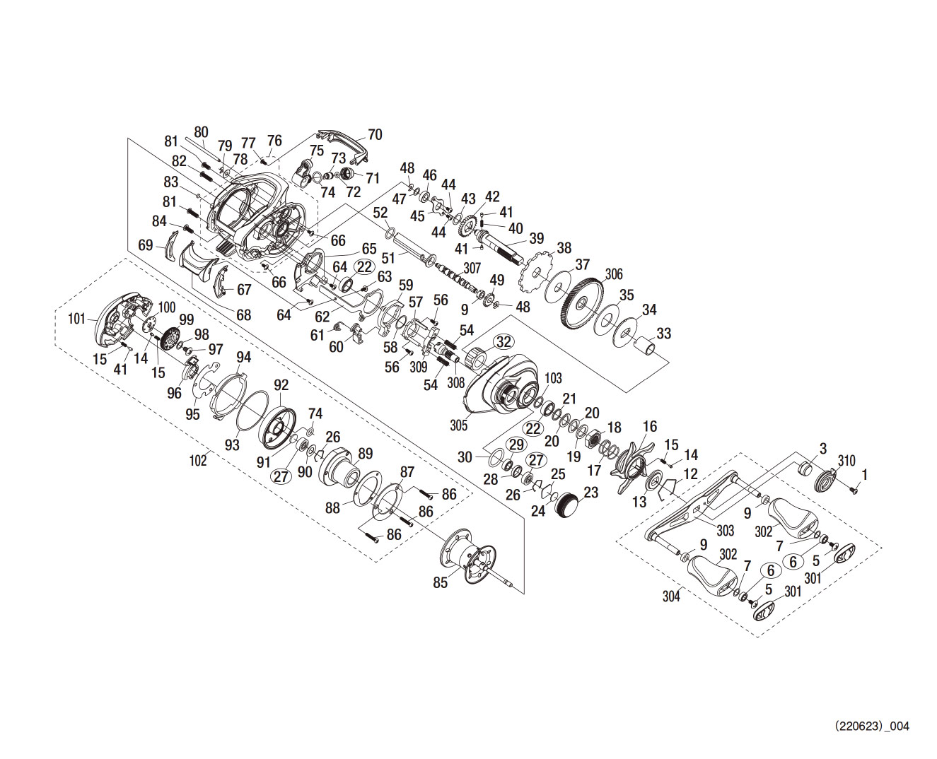 SHIMANO] Genuine Spare Parts for 21 Scorpion DC 21 150XG Product