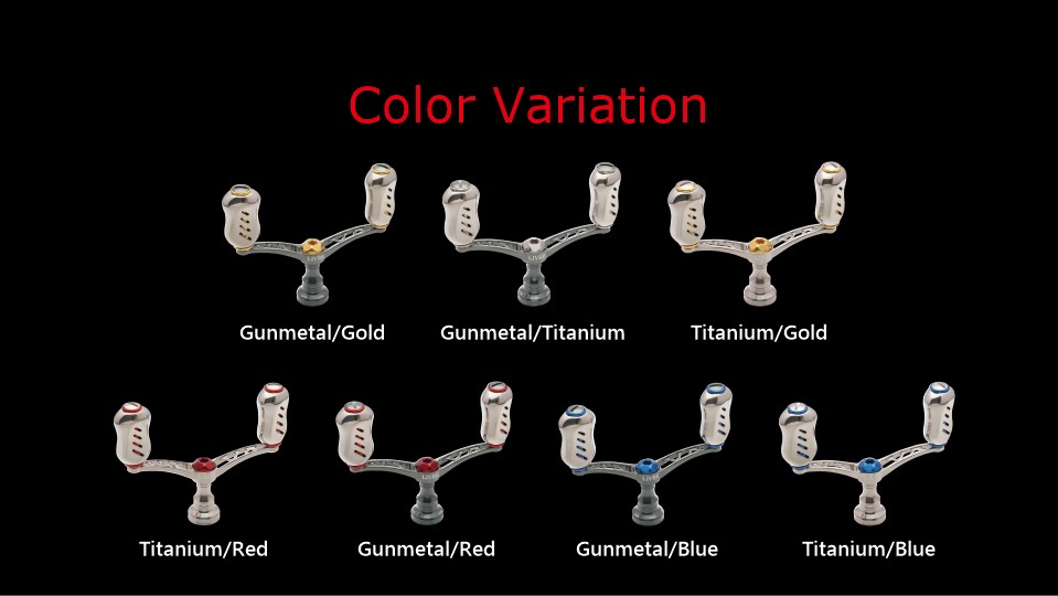 LIVRE WING 80 color variation chart with 7 plate and center nut color combinations