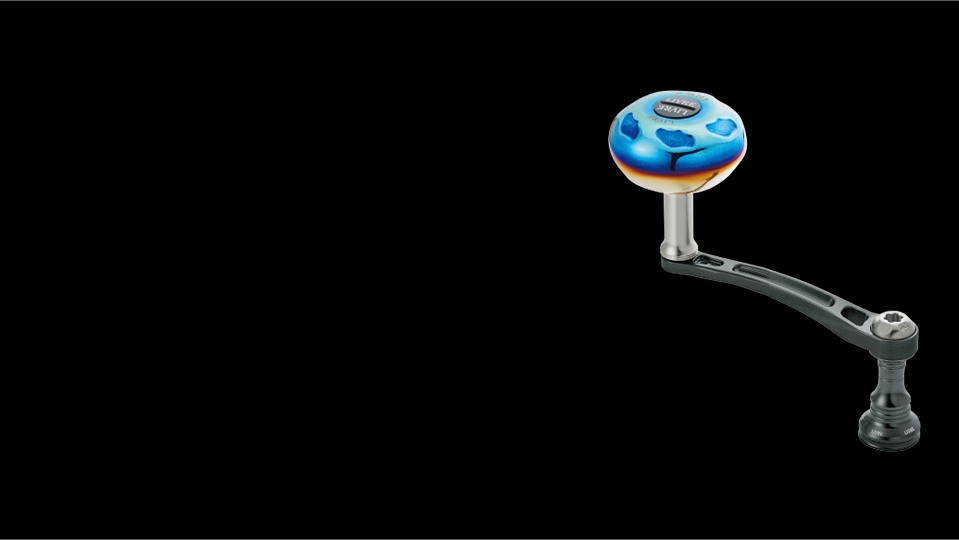 LIVRE Light Arm 70 single handle close-up, 70mm long pitch for 2500-4000 size spinning reels