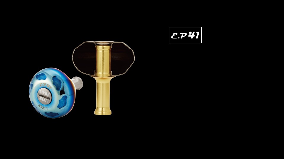 LIVRE EP 41 thin-walled hollow titanium knob with angled sides for grip, exterior and cross-section