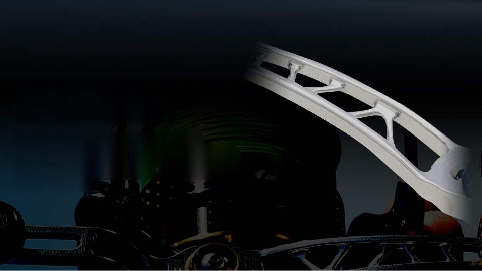 LIVRE UNION 52-58 main plate, H-section 3D machined from A7075 extra super duralumin