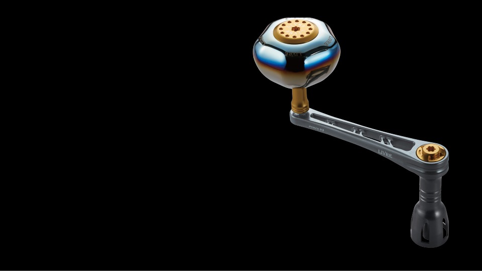 LIVRE POWER 93 power handle with the PT 52 thin-walled hollow titanium knob