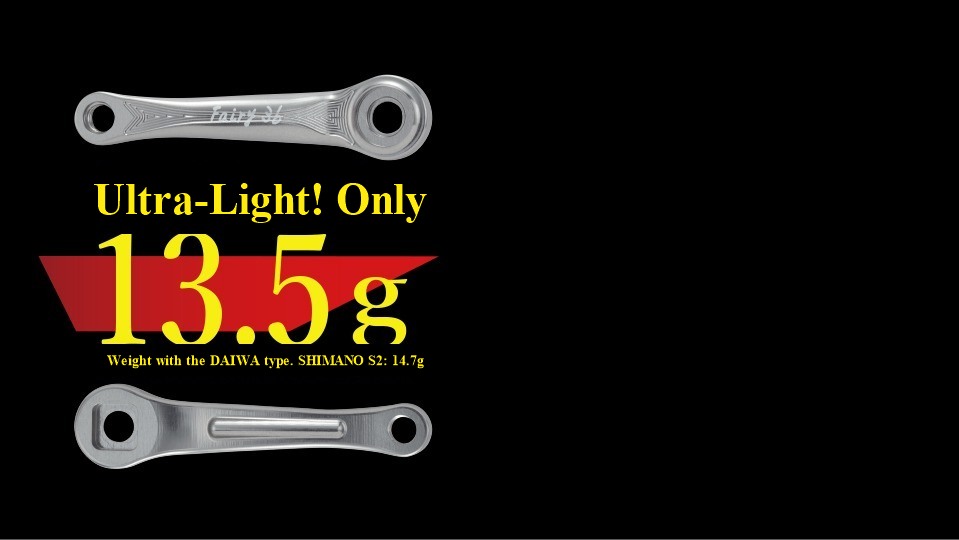 LIVRE Fairy 36 main plate, front and back, only 13.5g with the DAIWA type