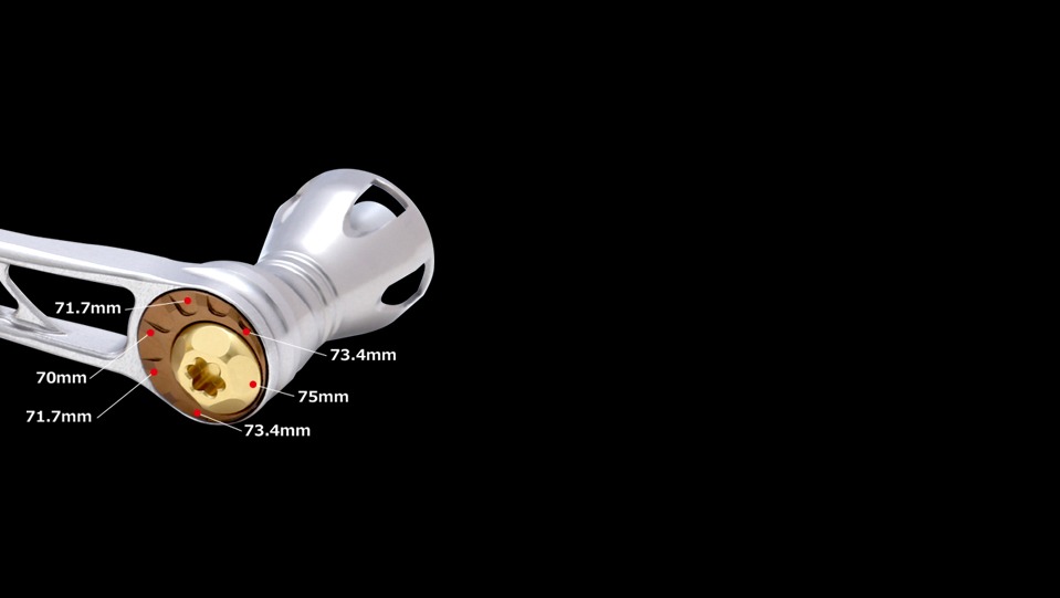 LIVRE POWER 70-75 hexagonal plate for changing the handle pitch in four 1.7mm steps from 70mm to 75mm
