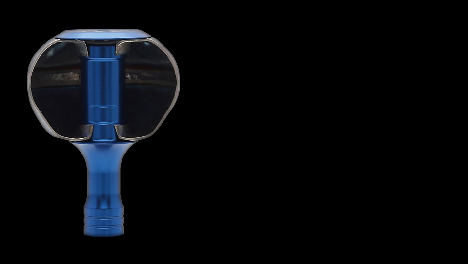 LIVRE EP 50 ultra-light thin-walled hollow titanium knob, cross-section view