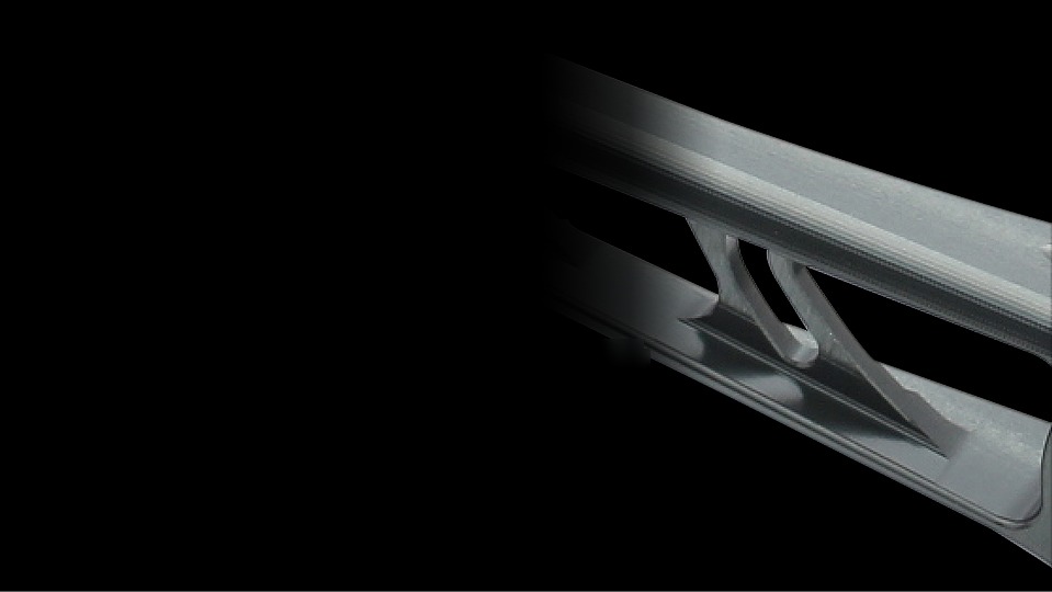 LIVRE POWER 93 main plate, H-section 3D machined from A7075 extra super duralumin