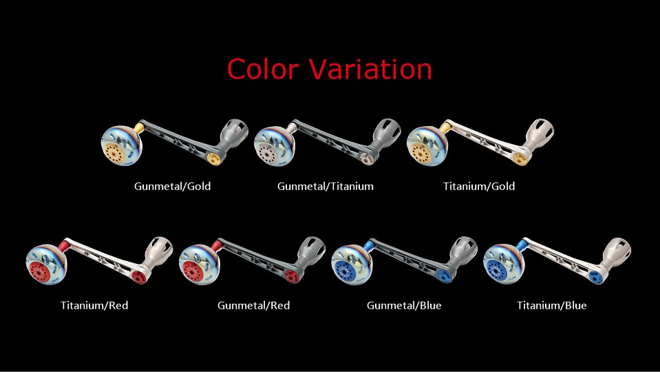 LIVRE POWER 98 color variation chart with 7 plate and center nut color combinations