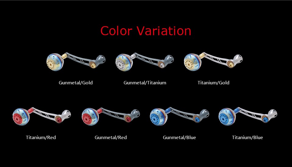 LIVRE POWER 70-75 color variation chart with 7 plate and center nut color combinations
