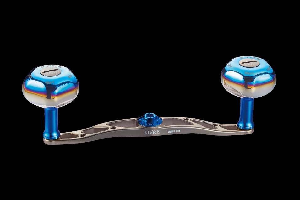 LIVRE CRANK 130 Double Handle in Titanium/Blue