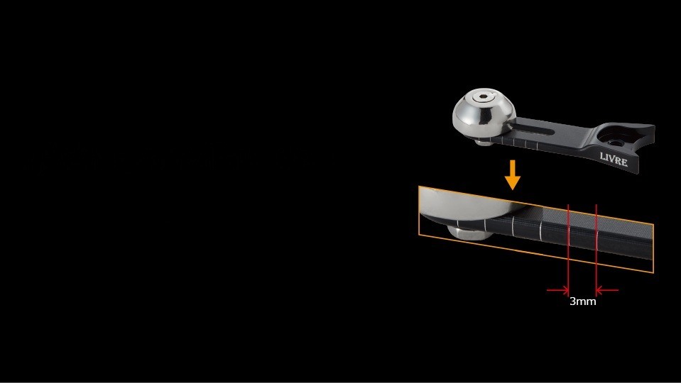 LIVRE SB 55-60 positioning marker on the side of the balancer plate, 3mm intervals