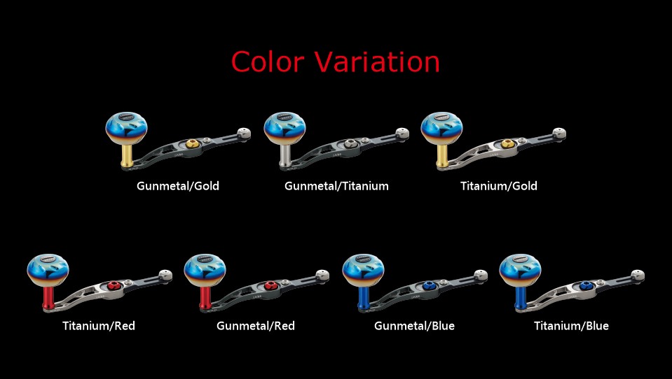 LIVRE SB 60-65 color variation chart with 7 main plate and center nut color combinations
