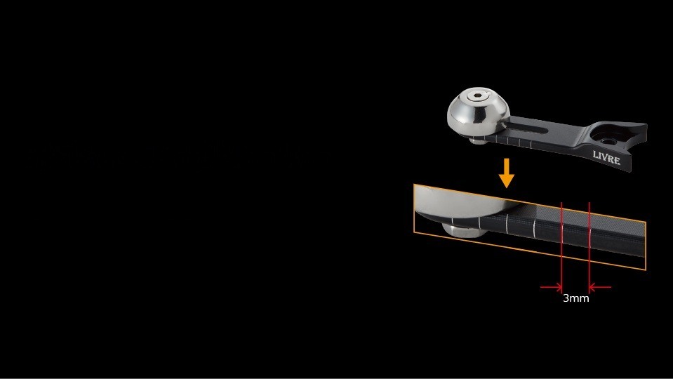 LIVRE SB 65-70 positioning marker on the side of the balancer plate, 3mm intervals