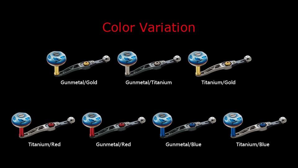 LIVRE SB 65-70 color variation chart with 7 main plate and center nut color combinations
