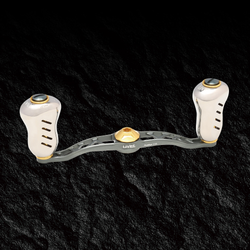 LIVRE CRANK Feather 110 double handle in Gunmetal/Gold
