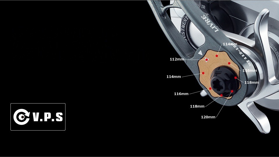 LIVRE BJ 112-120 T V.P.S variable pitch: the octagonal plate sets the pitch from 112mm to 120mm