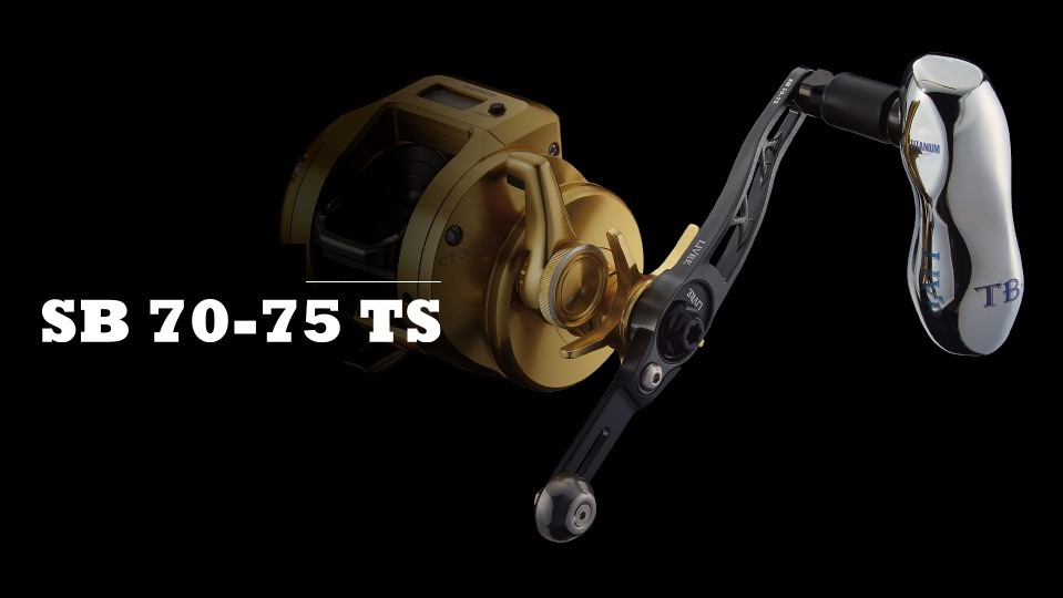 LIVRE SB 70-75 TS Balancer Handle mounted on a baitcasting reel