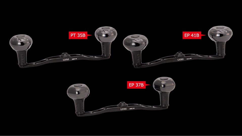 LIVRE CRANK 140 ALL BLACK knob options: PT 35B, EP 37B and EP 41B