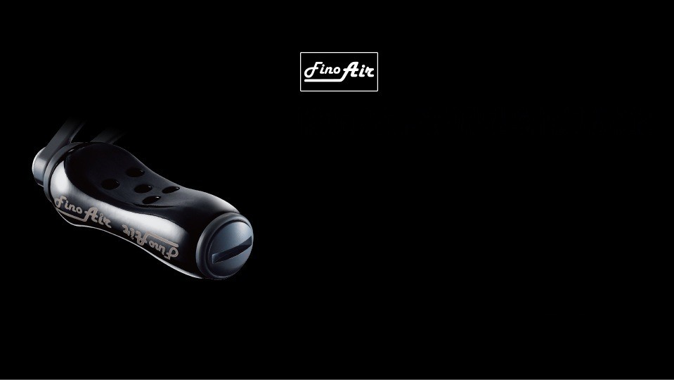 LIVRE Fino Air titanium knob with black ion plating and a black DURACON end cap