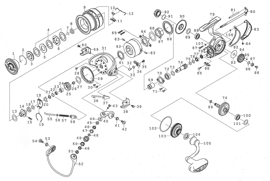 ダイワ純正お取り寄せパーツ：納期1ヶ月】19セルテート LT3000 製品