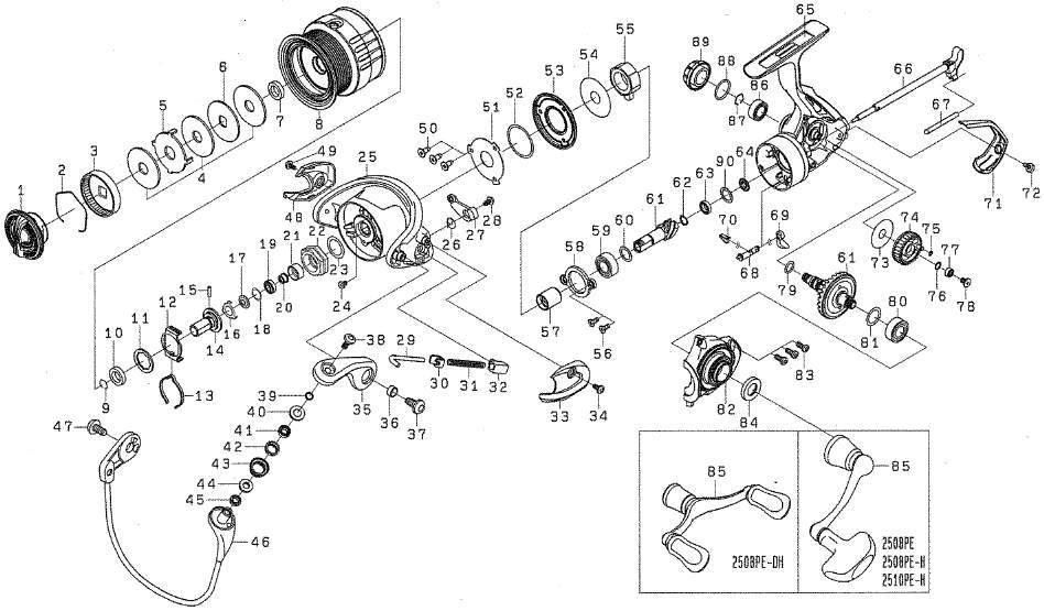 DAIWA] Genuine Spare Parts for 17 THEORY 2508PE-H Product code: 00055999  **Back-order (Shipping in 3-4 weeks after receiving order) - HEDGEHOG STUDIO