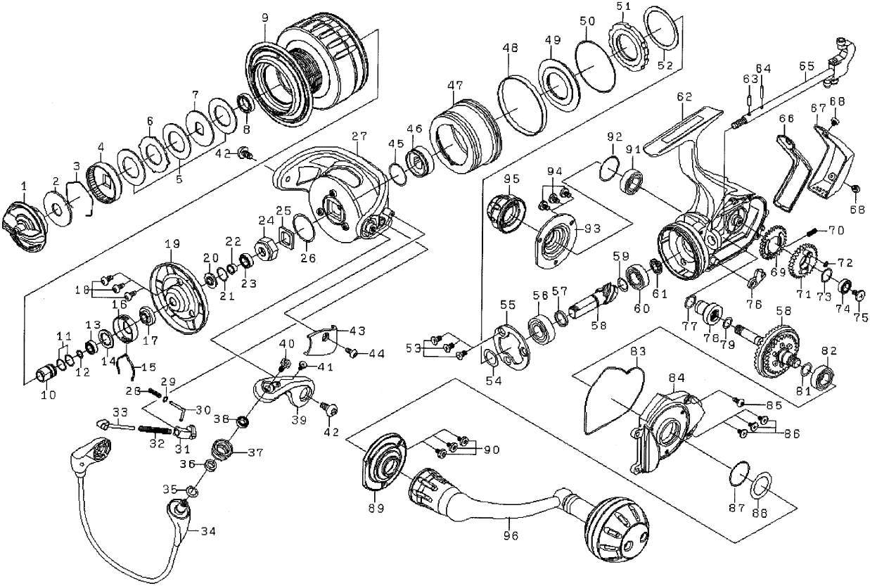 DAIWA] Genuine Spare Parts for 15 SALTIGA 4500H Product code