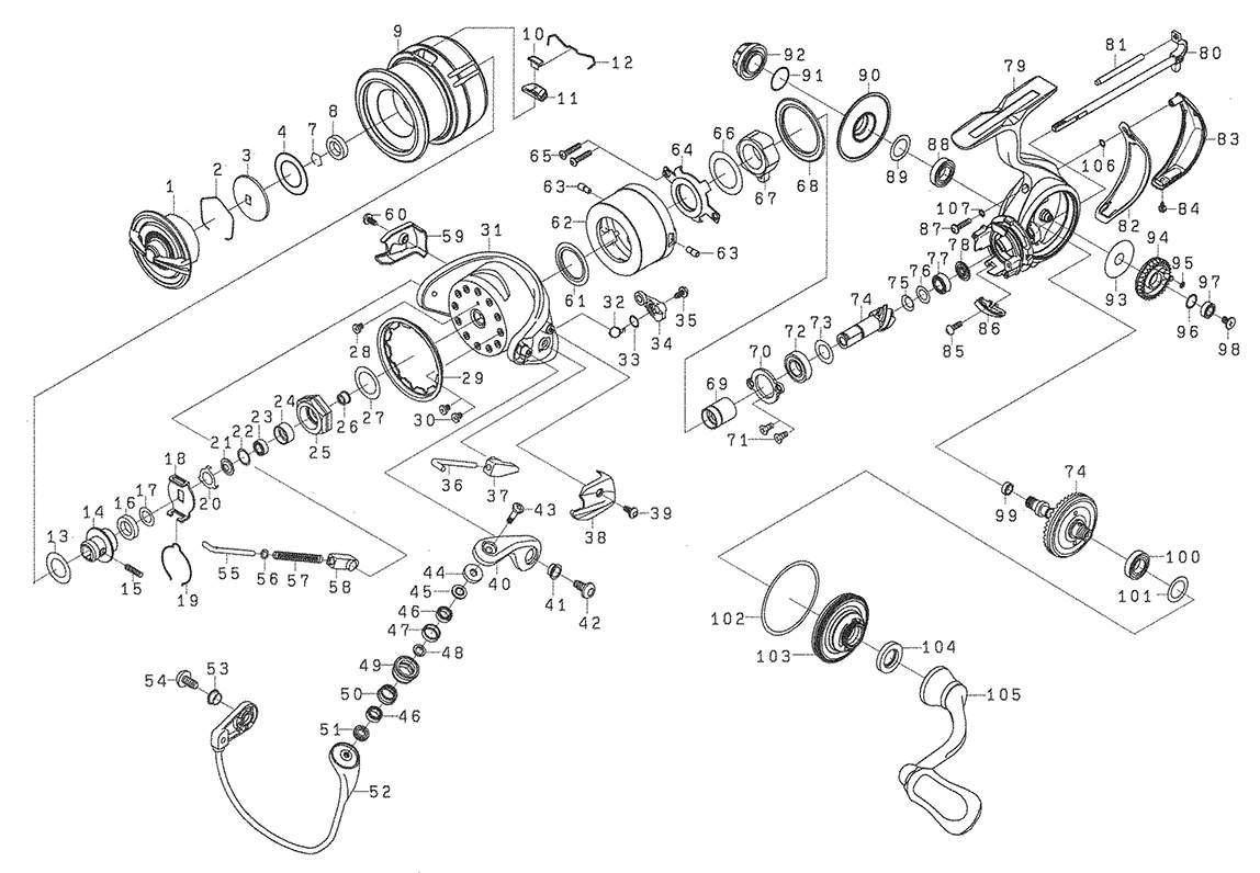 DAIWA] Genuine Spare Parts for 19 CERTATE LT2500S-XH Product code