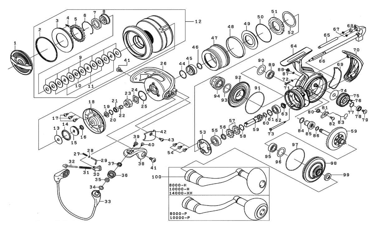 DAIWA] Genuine Spare Parts for 21 CERTATE SW 10000-H Product code