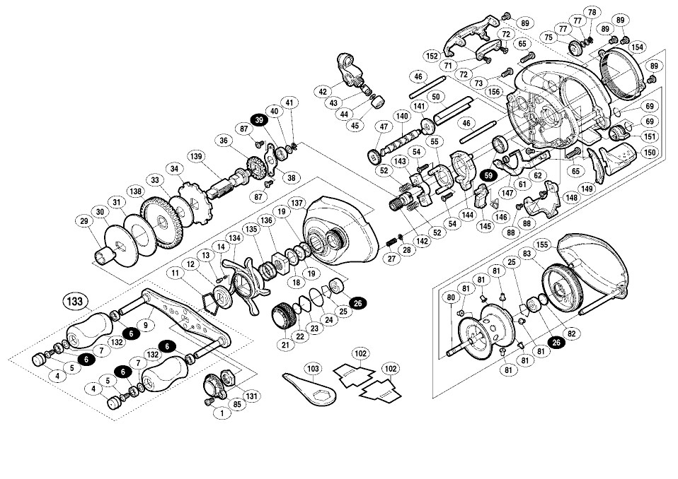 SHIMANO] Genuine Spare Parts for 07 Metanium MG LEFT Product code