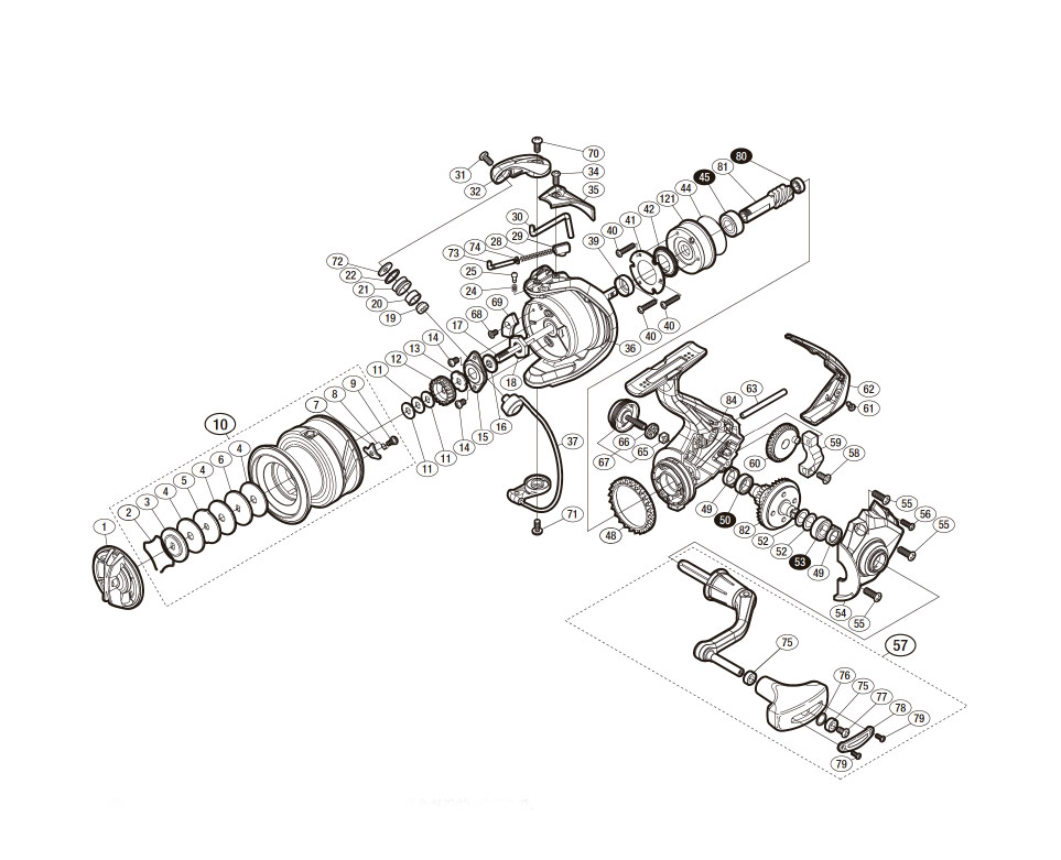 SHIMANO] Genuine Spare Parts for 16-18 NASCI 4000XG Product Code: 035769  **Back-order (Shipping in 3-4 weeks after receiving order) - HEDGEHOG STUDIO