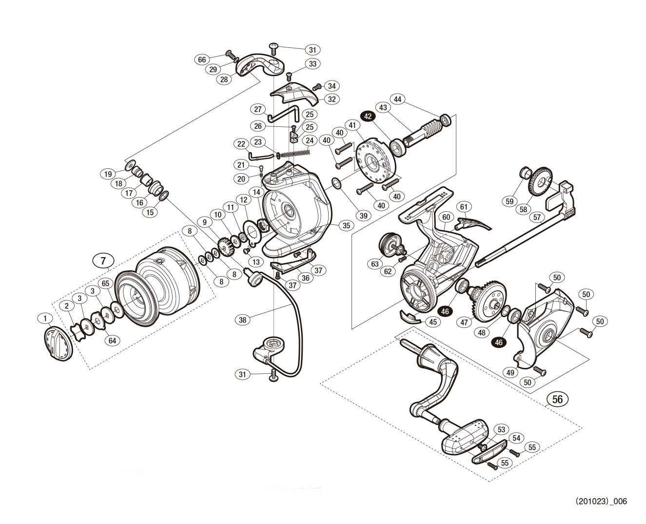 SHIMANO] Genuine Spare Parts for 17-18 SEDONA 8000 Product Code: 037749  **Back-order (Shipping in 3-4 weeks after receiving order) - HEDGEHOG STUDIO