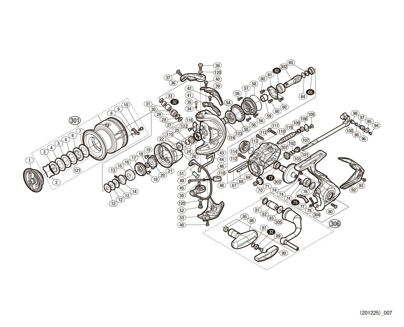 SHIMANO] Genuine Spare Parts for 19 STRADIC 4000XG Product Code: 040244  **Back-order (Shipping in 3-4 weeks after receiving order) - HEDGEHOG STUDIO