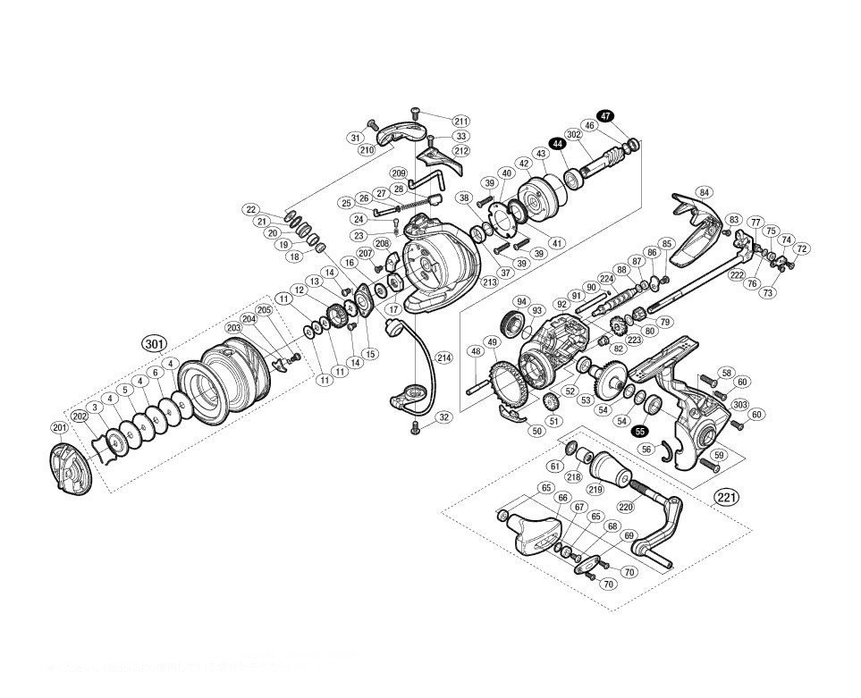 SHIMANO] Genuine Spare Parts for 19 SPHEROS SW 4000XG Product Code: 041357  **Back-order (Shipping in 3-4 weeks after receiving order) - HEDGEHOG STUDIO