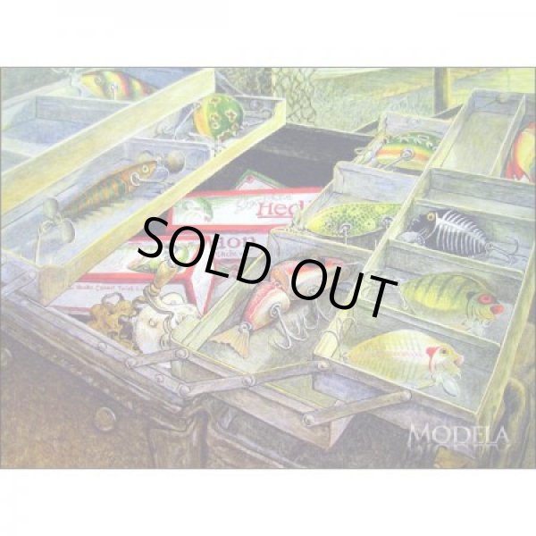 画像3: 釣りグッズ・インテリア【アメリカンブリキ看板】ヘドン  ルアーのつまったタックルボックス 品番:BS005 (3)