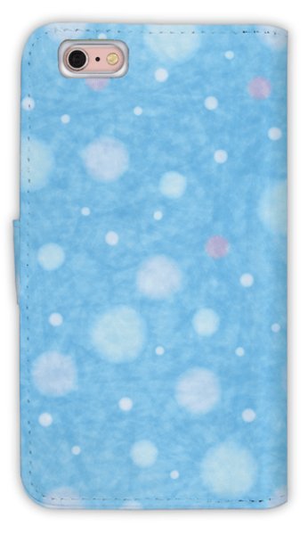 画像2: [アングラーズケース]【手帳型】和紙の水玉　水色 (商品コード： diary2015102912) (2)