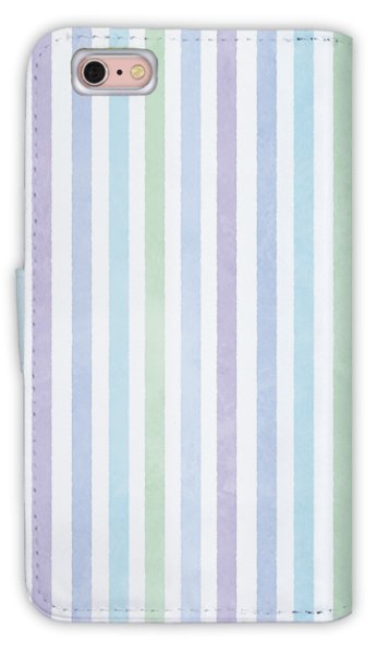 画像2: [アングラーズケース]【手帳型】ストライプ　ブルー (商品コード： diary2015102943) (2)