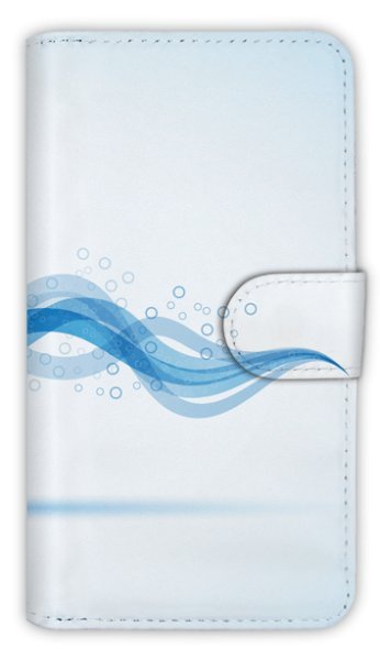 画像1: [アングラーズケース]【手帳型】波のイメージ (商品コード：  diary2015110202) (1)