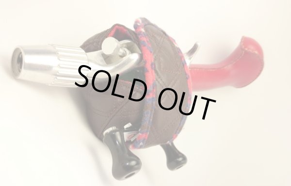 画像4: 【Couscous/クスクス】 ハンドメイドリールカバー キルティングブラウン×ネイティブアメリカン柄レッド (型番:qui_br-eth_in_re) ※在庫限りの特価※ (4)