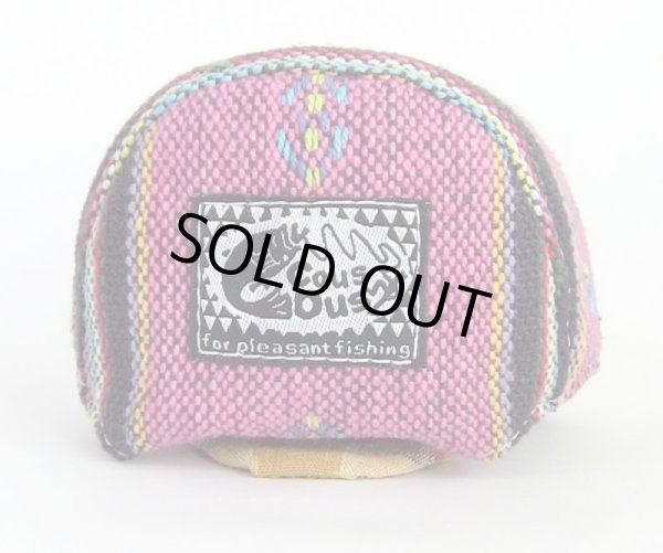 画像2: 【Couscous/クスクス】 ハンドメイドリールカバー　メキシカンラグ(ピンク)×和布(橙)　(型番：eth_pi-j_dai)※在庫限りの特価 (2)