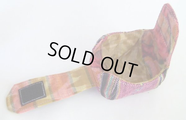 画像3: 【Couscous/クスクス】 ハンドメイドリールカバー　メキシカンラグ(ピンク)×和布(橙)　(型番：eth_pi-j_dai)※在庫限りの特価 (3)