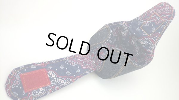 画像2: 【Couscous/クスクス】 ハンドメイドリールカバー デニム×青ペイズリー (型番:de-B_blu) ※在庫限りの特価※ (2)