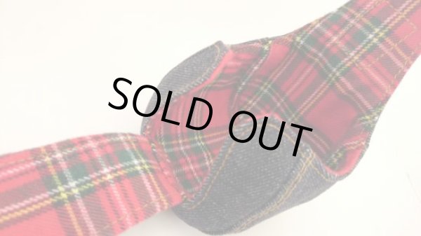 画像2: 【Couscous/クスクス】 ハンドメイドリールカバー デニム×赤タータン　(型番：de-tc_re)※在庫限りの特価 (2)