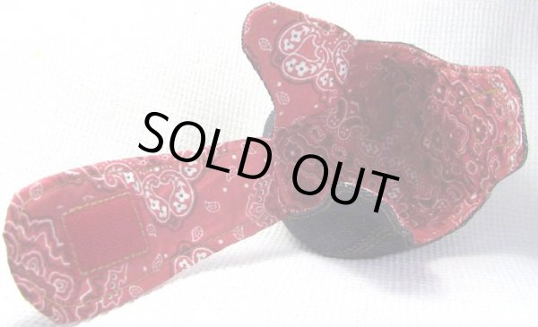 画像2: 【Couscous/クスクス】 ハンドメイドリールカバー デニム×赤ペイズリー　(型番：de-B_re) (2)