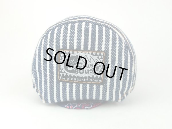 画像3: 【Couscous/クスクス】 ハンドメイドリールカバー ヒッコリー×青ペイズリー (型番:hi-B_blu) (3)